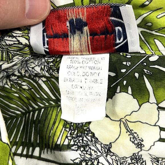 Vintage Pacific Legend Hawaiian Shirt Sz 2XL Palm Leaves Made In Hawaii USA - Picture 6 of 8